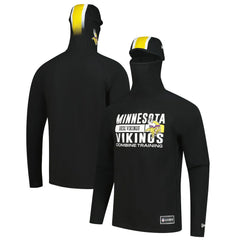 Minnesota Vikings New Era Functional Fandom Balaclava Helmet Stripe Tri-Blend Hoodie Black | NFL