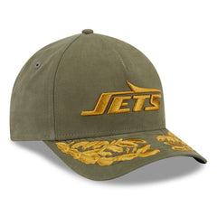 New York Jets New Era x Alpha Industries A-Frame 9FORTY Adjustable Hat Olive | NFL