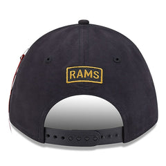 Los Angeles Rams New Era x Alpha Industries A-Frame 9FORTY Adjustable Hat Black | NFL
