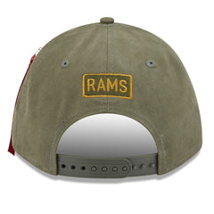 Los Angeles Rams New Era x Alpha Industries A-Frame 9FORTY Adjustable Hat Olive | NFL