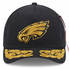 Philadelphia Eagles New Era x Alpha Industries A-Frame 9FORTY Adjustable Hat Black | NFL