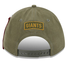 New York Giants New Era x Alpha Industries A-Frame 9FORTY Adjustable Hat Olive | NFL