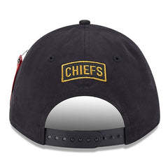 Kansas City Chiefs New Era x Alpha Industries A-Frame 9FORTY Adjustable Hat Black | NFL