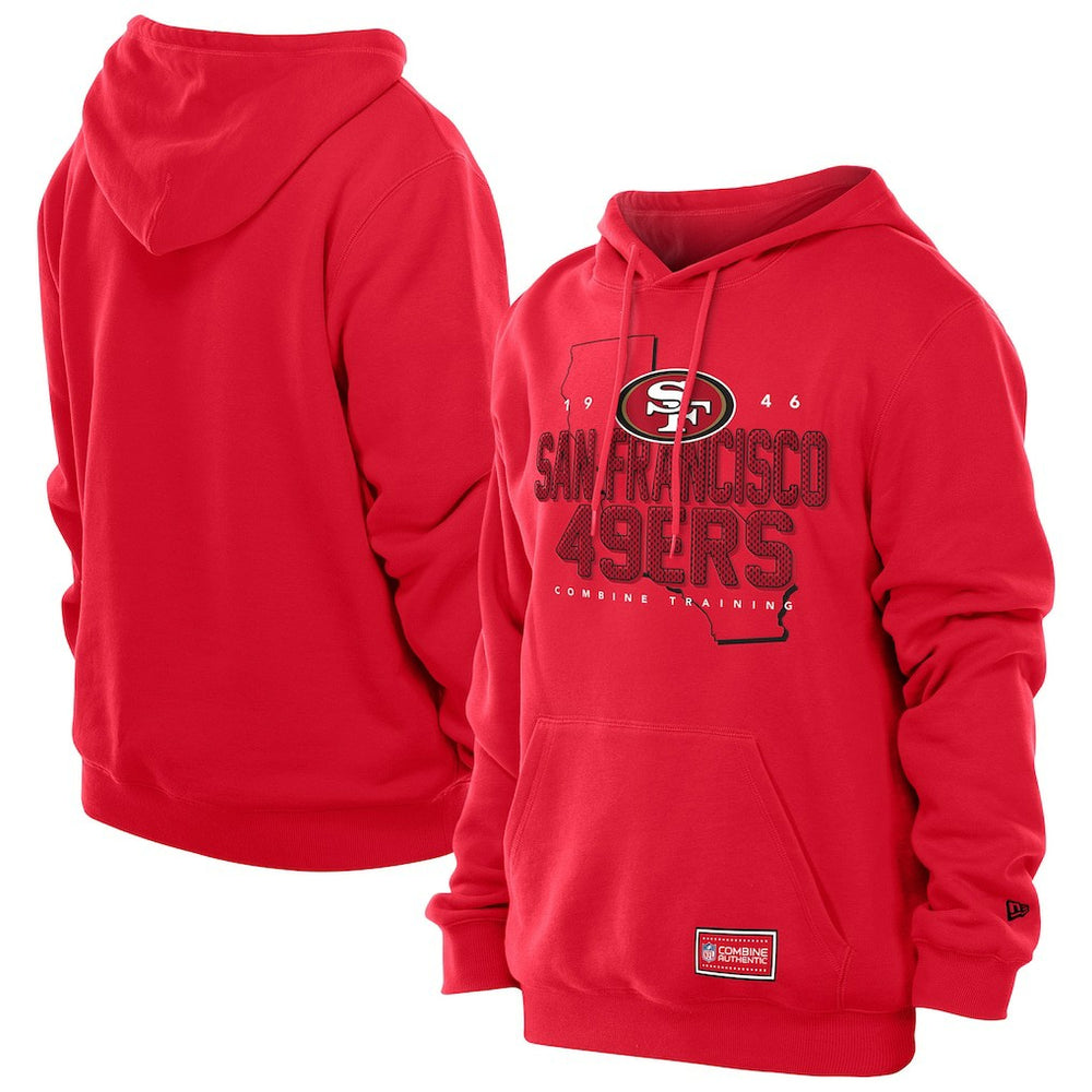 San Francisco 49ers New Era Combine Authentic Local State Throwback Hoodie Scarlet | NFL