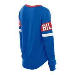 Buffalo Bills New Era Women's Plus Size Throwback Lace-Up Long Sleeve T-Shirt Blue | NFL