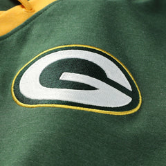 Green Bay Packers New Era Women's Plus Size Throwback Lace-Up Long Sleeve T-Shirt Green | NFL