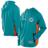 Miami Dolphins New Era Combine Authentic Raglan Scuba Full-Zip Hoodie Aqua | NFL