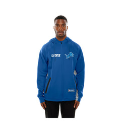 Detroit Lions New Era Combine Authentic Raglan Scuba Full-Zip Hoodie Blue | NFL