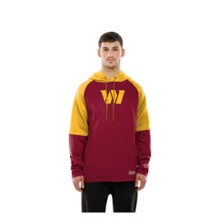 Washington Commanders New Era Combine Authentic Color Block Raglan Pullover Hoodie Burgundy | NFL