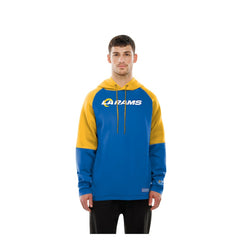 Los Angeles Rams New Era Combine Authentic Color Block Raglan Pullover Hoodie Royal | NFL