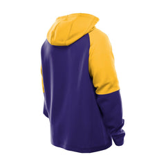 Minnesota Vikings New Era Combine Authentic Color Block Raglan Pullover Hoodie Purple | NFL