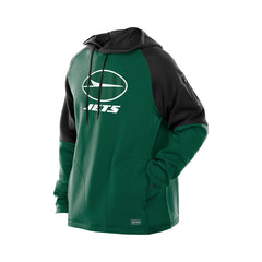 New York Jets New Era Combine Authentic Color Block Raglan Pullover Hoodie Green | NFL
