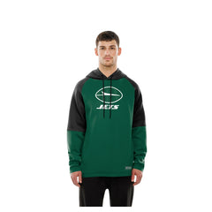 New York Jets New Era Combine Authentic Color Block Raglan Pullover Hoodie Green | NFL