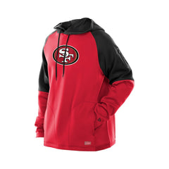 San Francisco 49ers New Era Combine Authentic Color Block Raglan Pullover Hoodie Scarlet | NFL