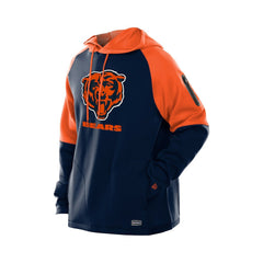 Chicago Bears New Era Combine Authentic Color Block Raglan Pullover Hoodie Navy | NFL