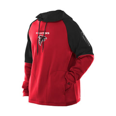 Atlanta Falcons New Era Combine Authentic Color Block Raglan Pullover Hoodie Red | NFL