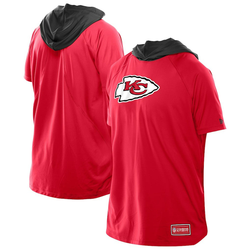 Kansas City Chiefs New Era Combine Authentic Hooded Raglan Short-Sleeve T-Shirt Red | NFL