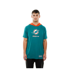 Miami Dolphins New Era Combine Authentic Hooded Raglan Short-Sleeve T-Shirt Aqua | NFL