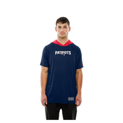 New England Patriots New Era Combine Authentic Hooded Raglan Short-Sleeve T-Shirt Navy | NFL