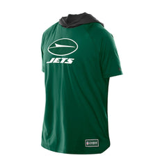 New York Jets New Era Combine Authentic Hooded Raglan Short-Sleeve T-Shirt Green | NFL