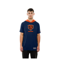 Chicago Bears New Era Combine Authentic Hooded Raglan Short-Sleeve T-Shirt Navy | NFL