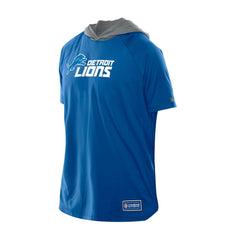 Detroit Lions New Era Combine Authentic Hooded Raglan Short-Sleeve T-Shirt Blue | NFL
