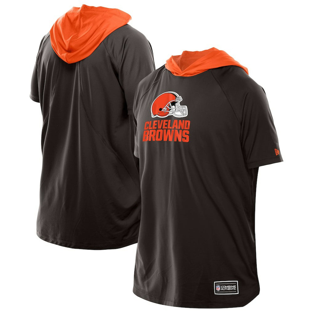 Cleveland Browns New Era Combine Authentic Hooded Raglan Short-Sleeve T-Shirt Brown | NFL