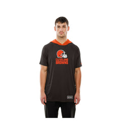 Cleveland Browns New Era Combine Authentic Hooded Raglan Short-Sleeve T-Shirt Brown | NFL