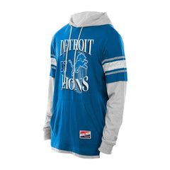 Detroit Lions New Era Twofer Layered Long Sleeve Hoodie T-Shirt Blue | NFL
