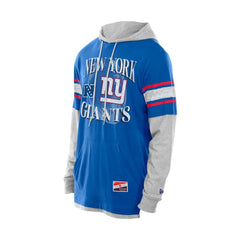 New York Giants New Era Twofer Layered Long Sleeve Hoodie T-Shirt Royal | NFL