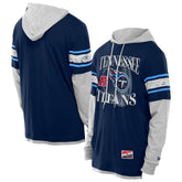 Tennessee Titans New Era Twofer Layered Long Sleeve Hoodie T-Shirt Navy | NFL