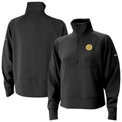 Boston Bruins Columbia Women's Wickhams Hills Raglan Omni-Wick Half-Zip Pullover - Black - NHL