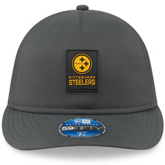 Pittsburgh Steelers New Era 2025 Sideline Cold Weather Retro Crown 59FIFTY Fitted Hat Charcoal | NFL
