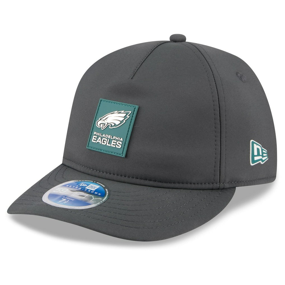 Philadelphia Eagles New Era 2025 Sideline Cold Weather Retro Crown 59FIFTY Fitted Hat Charcoal | NFL