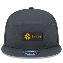 Pittsburgh Steelers New Era 2025 Sideline Cold Weather Split Panel 9FIFTY Snapback Hat Charcoal | NFL