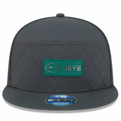 New York Jets New Era 2025 Sideline Cold Weather Split Panel 9FIFTY Snapback Hat Charcoal | NFL