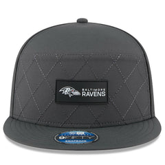 Baltimore Ravens New Era 2025 Sideline Cold Weather Split Panel 9FIFTY Snapback Hat Charcoal | NFL