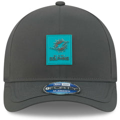 Miami Dolphins New Era 2025 Sideline Cold Weather 9FORTY M-Crown Adjustable Hat Charcoal | NFL