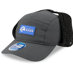 Los Angeles Rams New Era 2025 Sideline Cold Weather Runner Dog Ear Adjustable Hat Charcoal | NFL