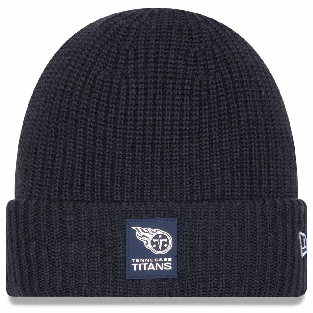 Tennessee Titans New Era 2025 Sideline Cold Weather Cuffed Knit Hat Charcoal | NFL