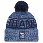Tennessee Titans New Era 2025 Sideline Cold Weather Cuffed Knit Hat with Pom Light Blue | NFL
