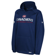 Montreal Canadiens Fanatics Youth Authentic Pro Rink Raglan Hoodie - Navy - NHL