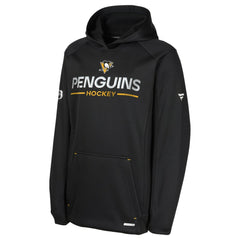 Pittsburgh Penguins Fanatics Youth Authentic Pro Rink Raglan Hoodie - Black - NHL
