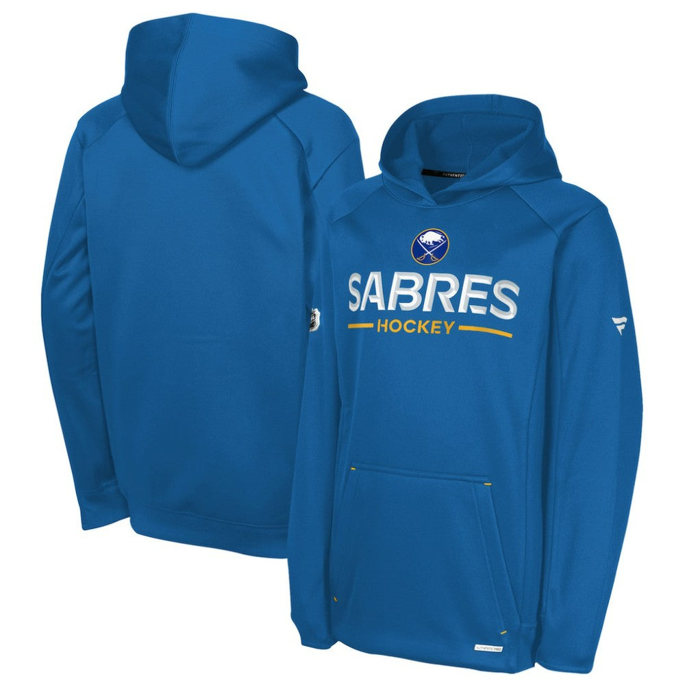 Buffalo Sabres Fanatics Youth Authentic Pro Rink Raglan Hoodie - Royal - NHL