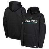 San Jose Sharks Fanatics Youth Authentic Pro Rink Raglan Hoodie - Black - NHL