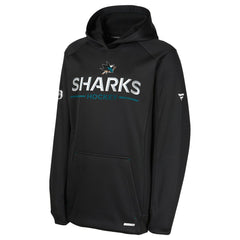 San Jose Sharks Fanatics Youth Authentic Pro Rink Raglan Hoodie - Black - NHL