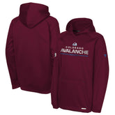 Colorado Avalanche Fanatics Youth Authentic Pro Rink Raglan Hoodie - Burgundy - NHL