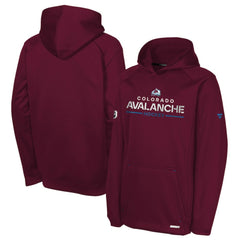Colorado Avalanche Fanatics Youth Authentic Pro Rink Raglan Hoodie - Burgundy - NHL