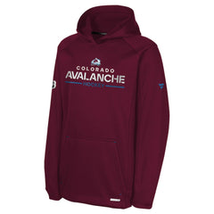 Colorado Avalanche Fanatics Youth Authentic Pro Rink Raglan Hoodie - Burgundy - NHL