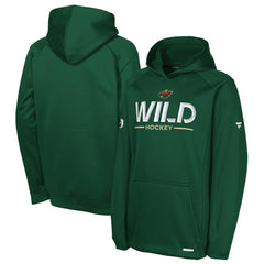 Minnesota Wild Fanatics Youth Authentic Pro Rink Raglan Hoodie - Green - NHL